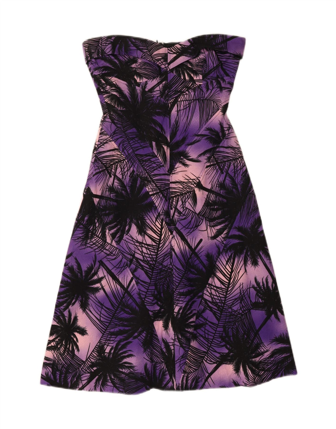 KAREN MILLEN Womens Abstract Pattern Strapless Dress UK 8 Small Purple Vintage Karen Millen and Second-Hand Karen Millen from Messina Hembry 