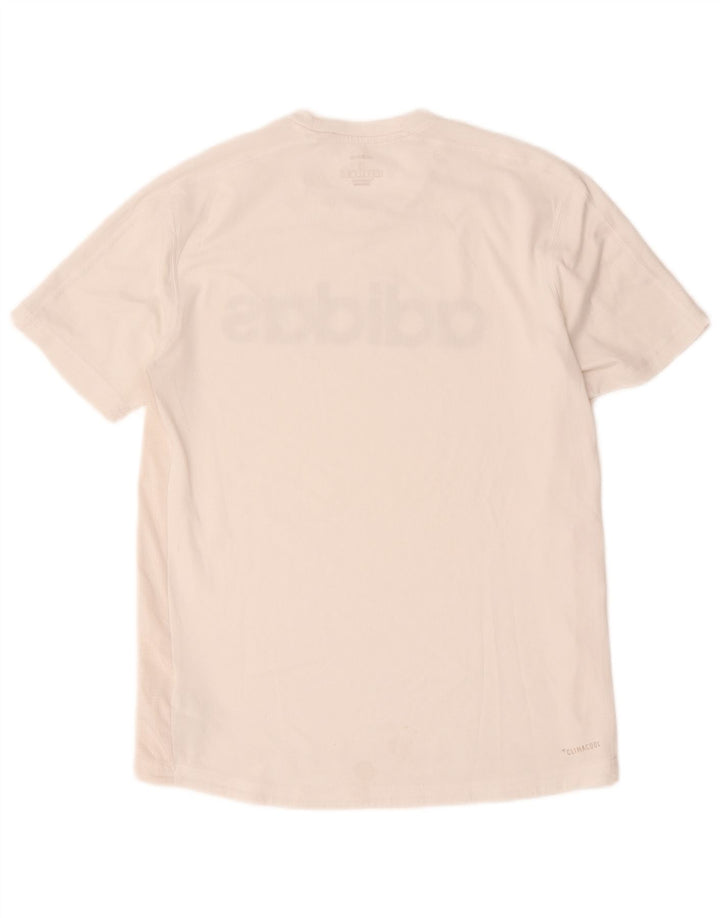Adidas Herren Climacool Graphic T-Shirt Top Small Weiß Polyester