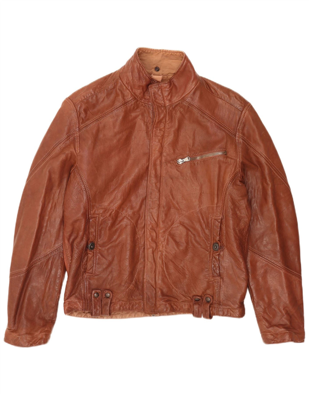 Vintage Herren Wende-Lederjacke UK 40 Large Braun