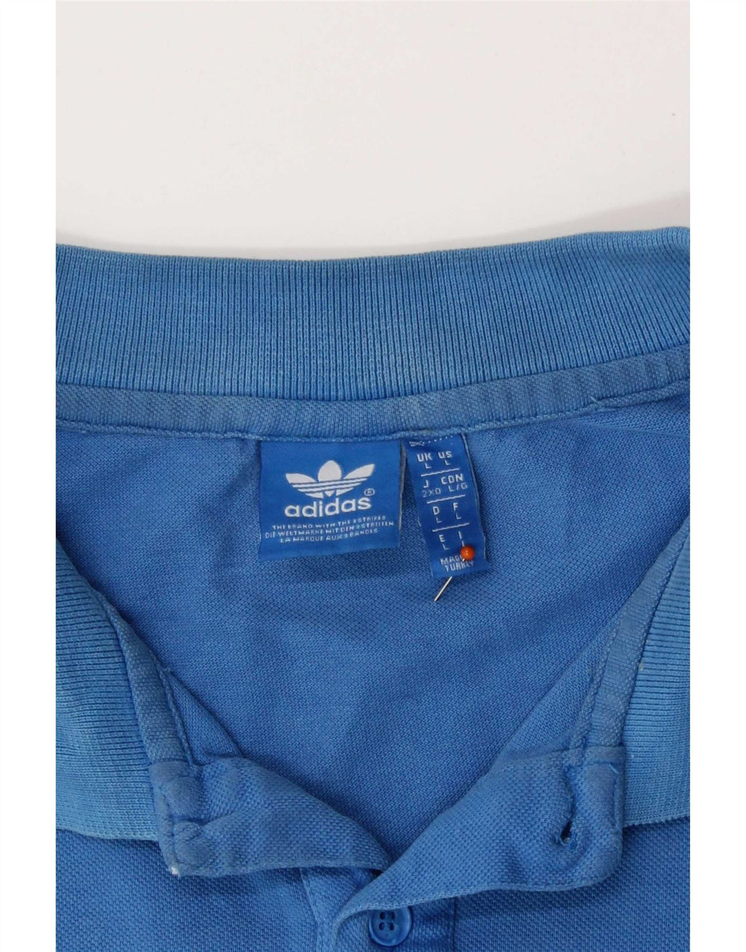 Adidas Herren Poloshirt Große blaue Baumwolle
