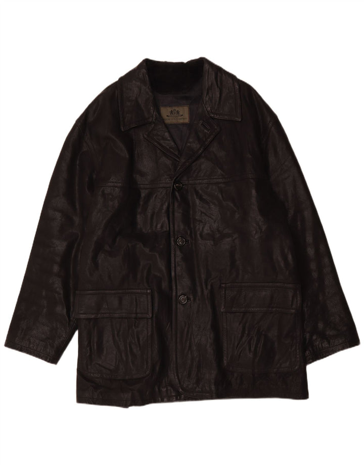 Brooklyn Herren Lederjacke UK 44 2XL Schwarz