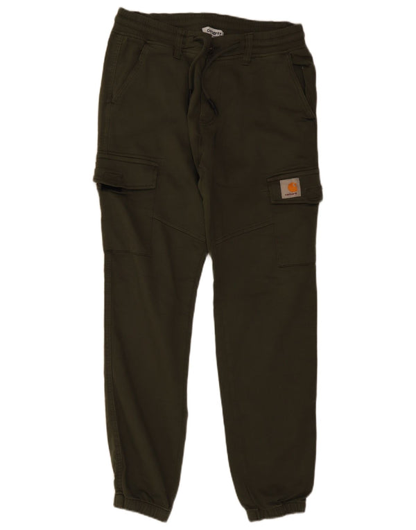 Carhartt Mens Joggers Cargo Trousers W32 L30 Khaki Cotton