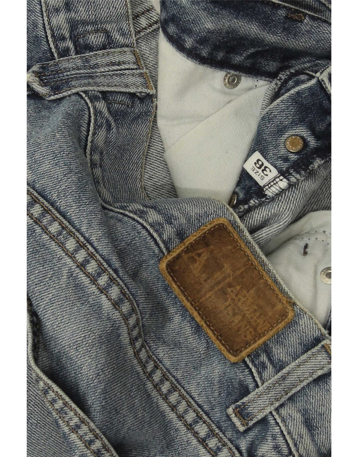 Armani Herren Straight Jeans W36 L29 Blaue Baumwolle