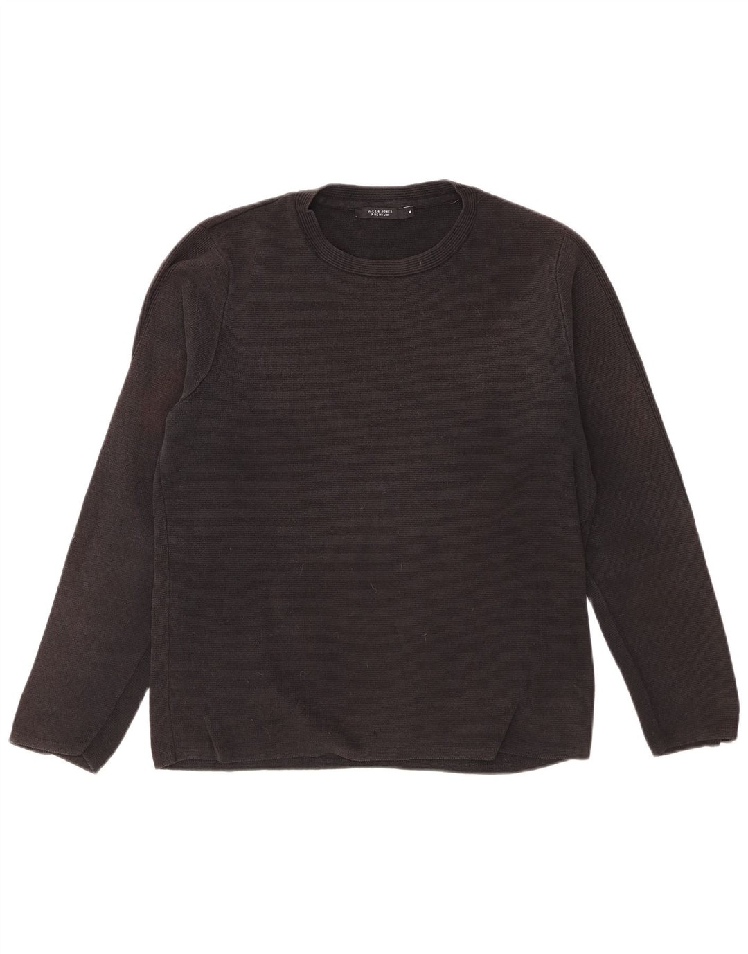 Jack & Jones Herren-Pullover mit Rundhalsausschnitt, mittelschwarz, Baumwolle