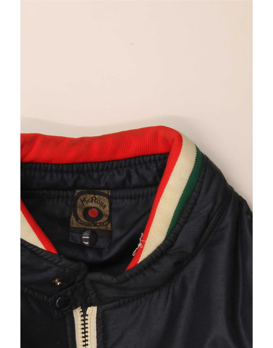 MCROSS Herren Racer Jacke UK 38 Mittel Marineblau Farbblock