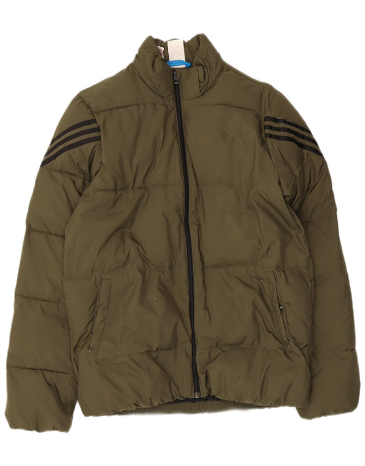 Adidas Jungen Wattierte Jacke 13-14 Jahre Khaki Polyester
