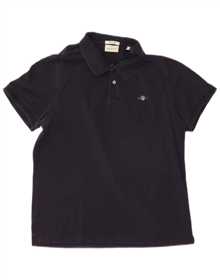 Gant Herren-Poloshirt mit normaler Passform, groß, marineblau, Baumwolle