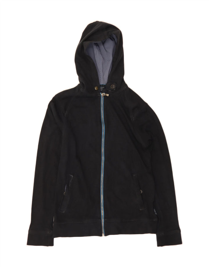 TED BAKER Womens Zip Hoodie Sweater Size 2 Small Black Viscose Vintage Ted Baker and Second-Hand Ted Baker from Messina Hembry 