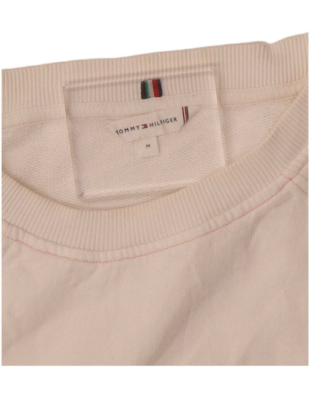 Tommy Hilfiger Damen-Sweatshirt mit 3/4-Ärmeln, Gr. 14, Mittelweiß