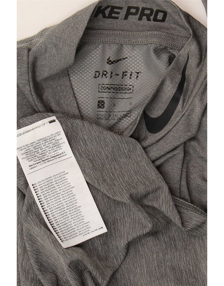 Nike Herren Grafik-Oberteil, langärmelig, groß, graues Polyester