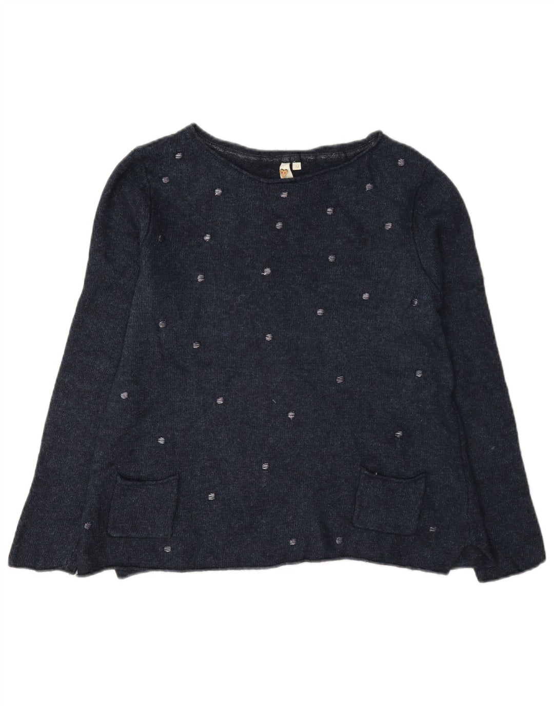 White Stuff Damen-Pullover mit U-Boot-Ausschnitt, UK 12, mittlere marineblaue Viskose