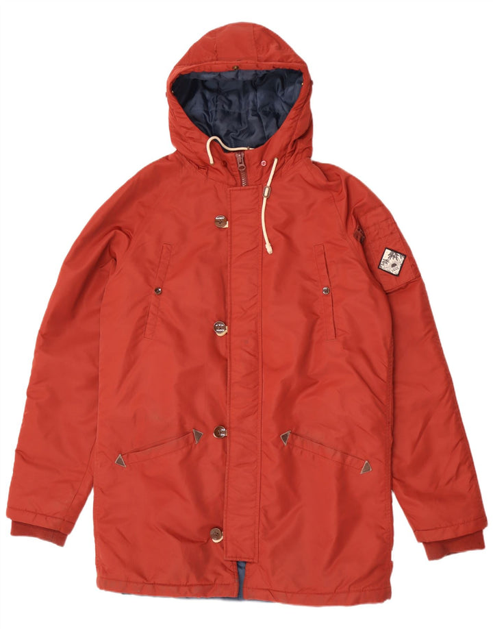Vans Herren-Parkajacke mit Kapuze, UK 38, mittleres Kastanienbraun