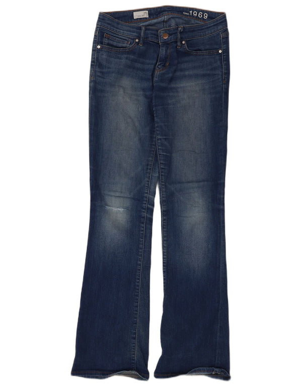 Gap Damen Sexy Distressed Bootcut Jeans W26 L31 Blaue Baumwolle