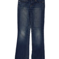 Gap Damen Sexy Distressed Bootcut Jeans W26 L31 Blaue Baumwolle