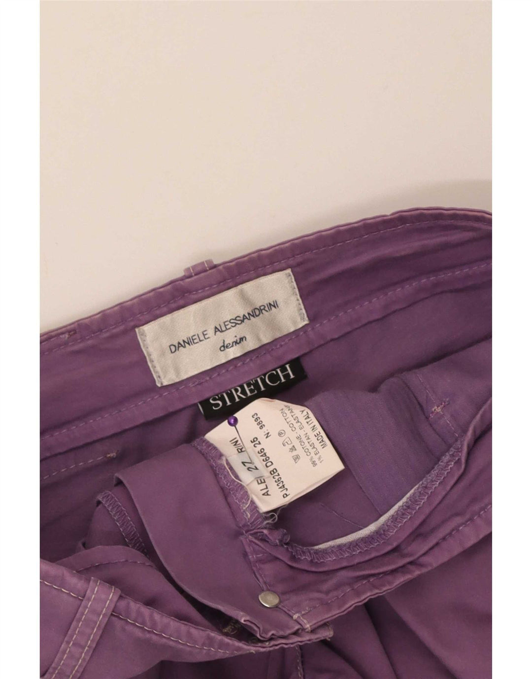 Daniele Alessandrini Damen Hotpants W27 Small Lila Baumwolle