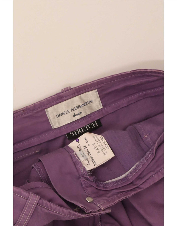 Daniele Alessandrini Damen Hotpants W27 Small Lila Baumwolle