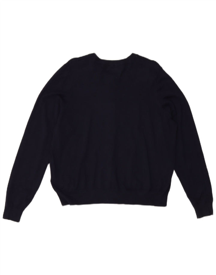 MARKS & SPENCER Damen Crop Cardigan Pullover UK 20 2XL Marineblaue Viskose