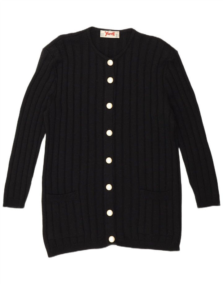 Yarell Womens Longline Cardigan Sweater UK 16 Large Schwarz Polyacryl