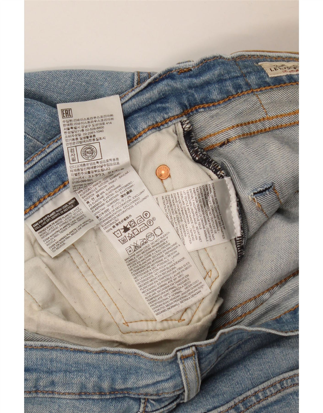 Levi's Herren 512 Slim Tapered Jeans W32 L30 Blaue Baumwolle