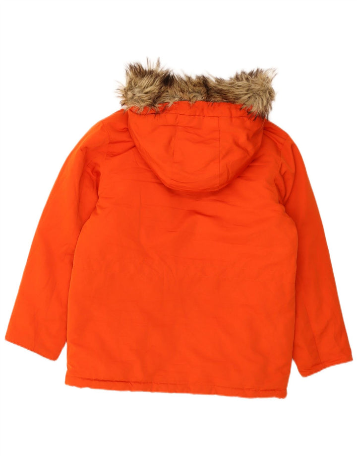 GAP Parka-Jacke mit Kapuze für Jungen, 11–12 Jahre, XL, orangefarbenes Polyester