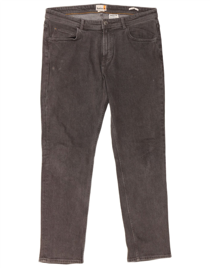 Timberland Herren Stretch Slim Jeans W38 L32 Graue Baumwolle