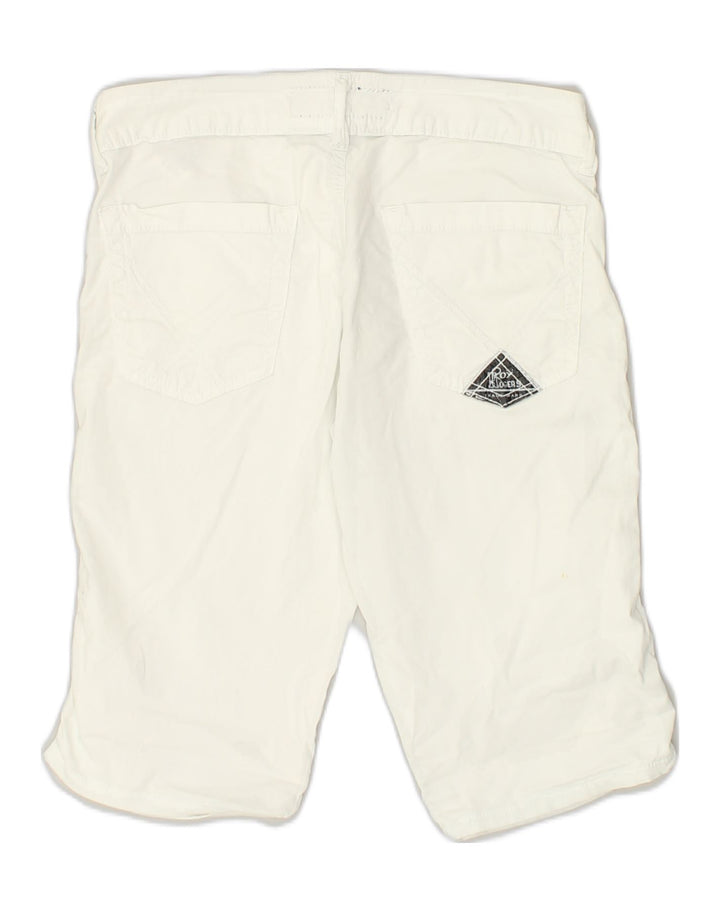 ROY ROGERS Womens Casual Shorts W25 XS White Cotton | Vintage Roy Rogers | Thrift | Second-Hand Roy Rogers | Used Clothing | Messina Hembry 