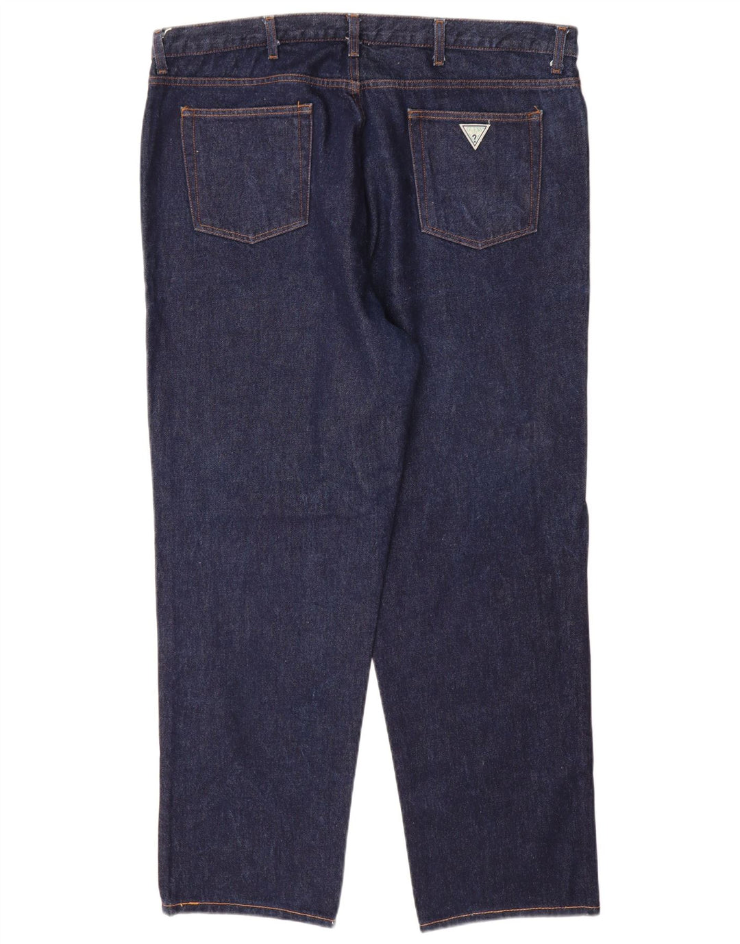 Guess Herren Straight Jeans W42 L32 Marineblaue Baumwolle