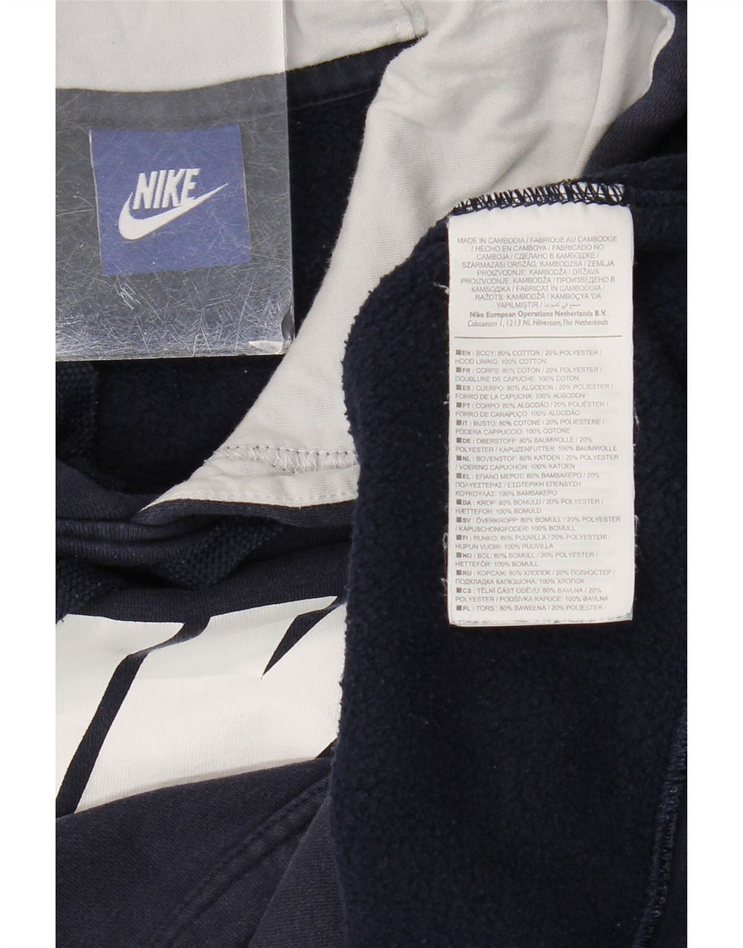 Nike Herren-Kapuzenpullover mit Grafik, mittelblaue Baumwolle