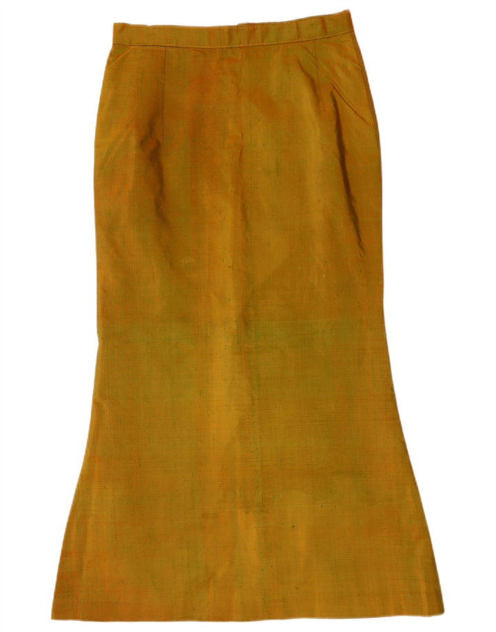 VINTAGE Damen Tulpenrock W28 Mittelgelb meliert