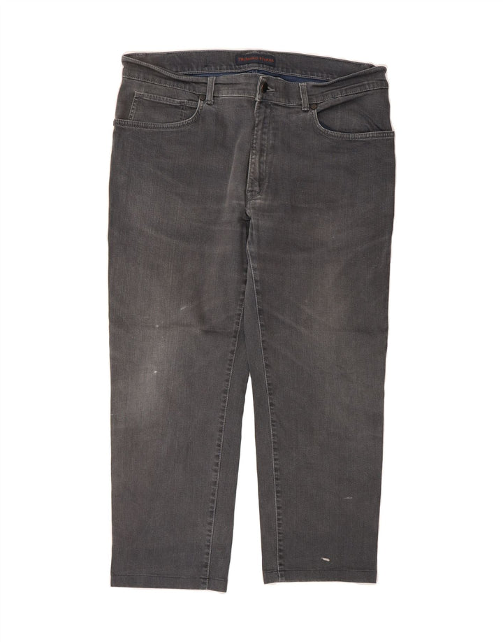 TRUSSARDI Mens Straight Jeans W40 L26 Grey Vintage Trussardi and Second-Hand Trussardi from Messina Hembry 