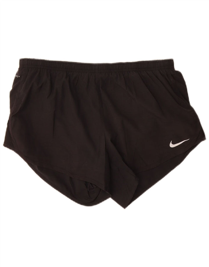 NIKE Damen Dri Fit Sport Shorts UK 14 Large Schwarz Polyester