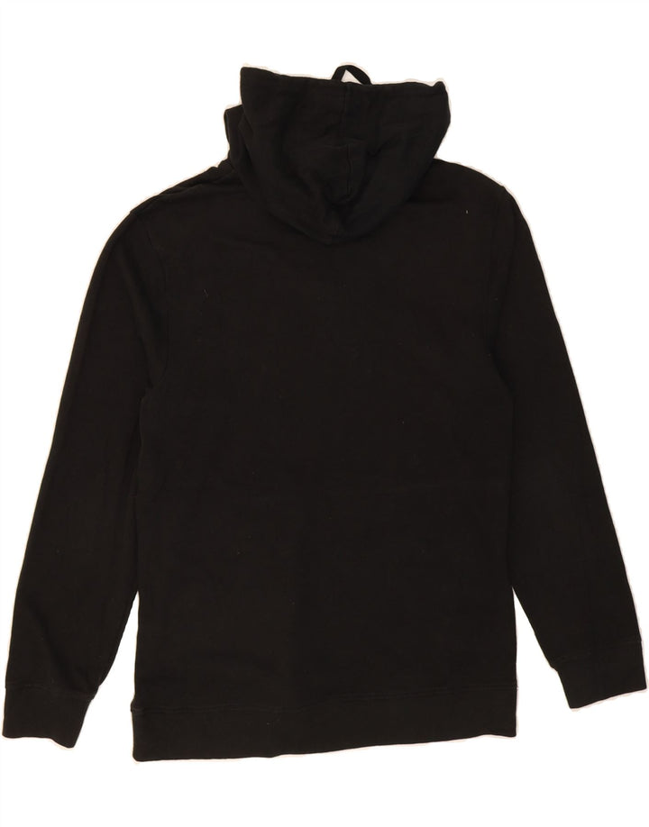 CALVIN KLEIN Womens Graphic Hoodie Jumper UK 14 Medium Black Vintage Calvin Klein and Second-Hand Calvin Klein from Messina Hembry 
