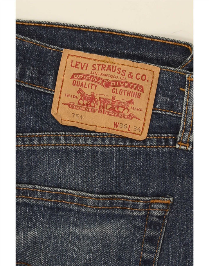 Levi's Herren 751 Straight Jeans W36 L29 Marineblau Baumwolle