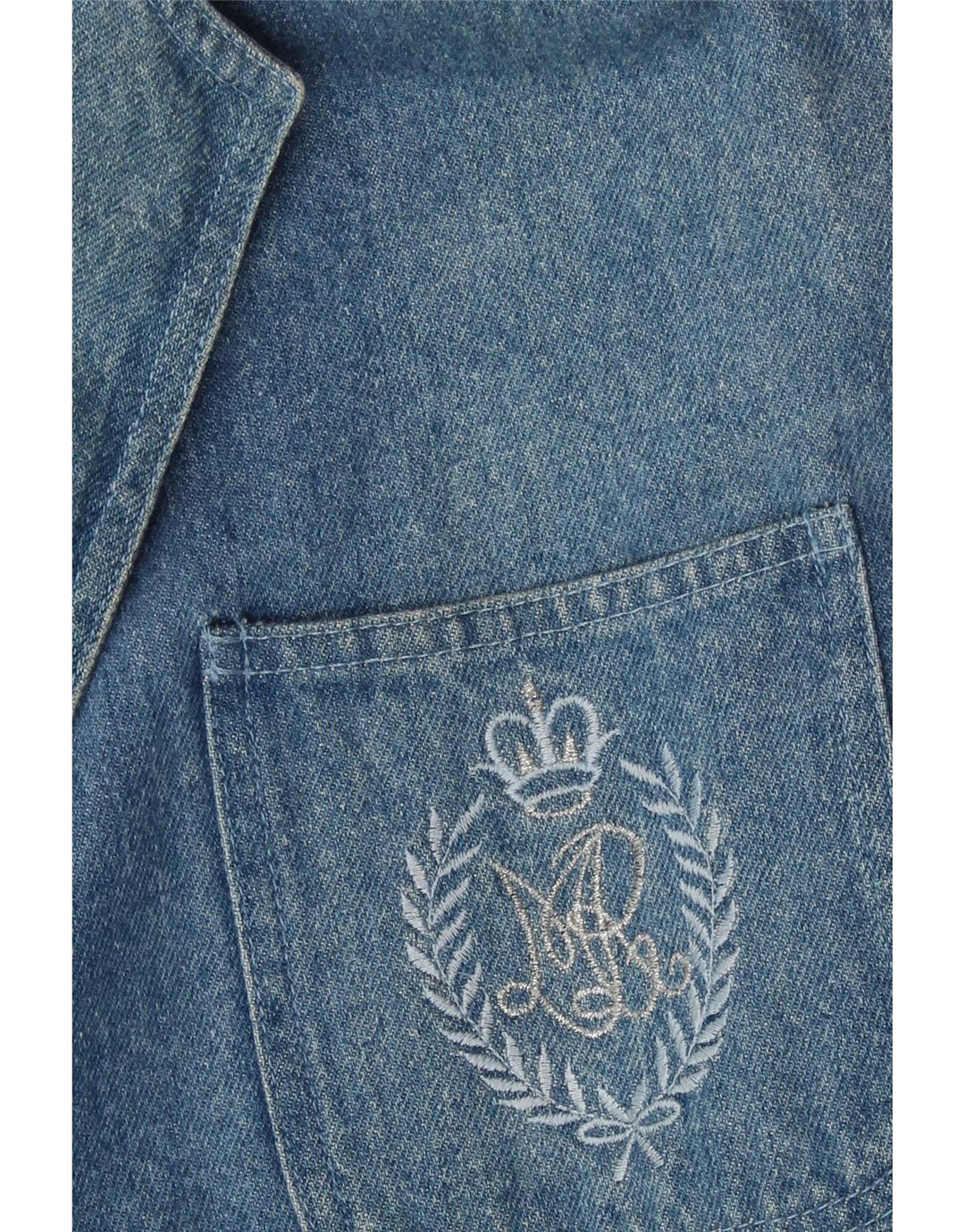 Vintage Damen 2 Knopf Jeans Blazer Jacke UK 18 XL Blau
