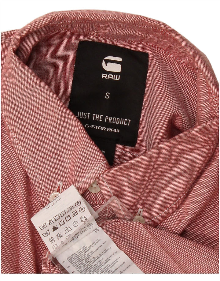 G-Star Herren-Hemd, klein, aus roter Baumwolle