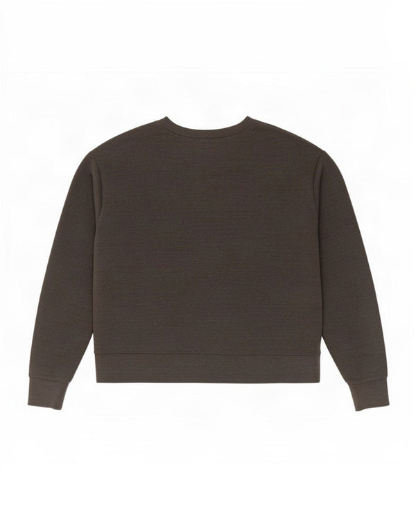 Cos Herren-Sweatshirt-Pullover aus mittelgrau meliertem Polyester