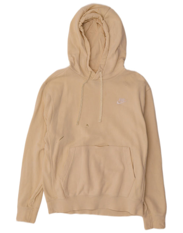 Nike Herren Kapuzenpullover, Größe S, cremefarbene Baumwolle