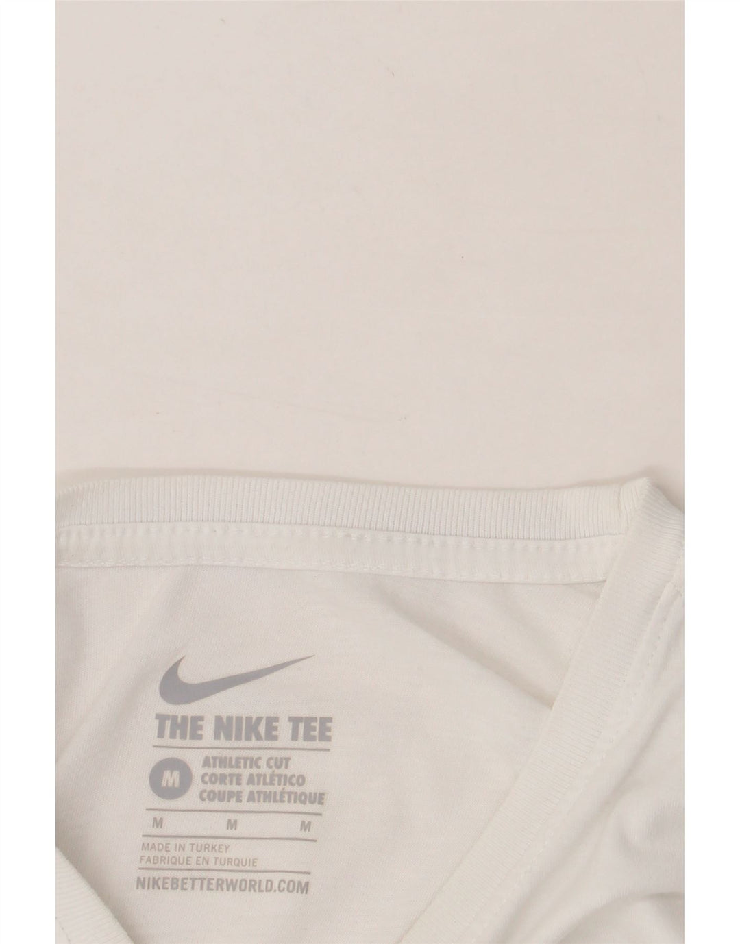 NIKE Mens Athletic Cut Graphic T-Shirt Top Medium White Vintage Nike and Second-Hand Nike from Messina Hembry 