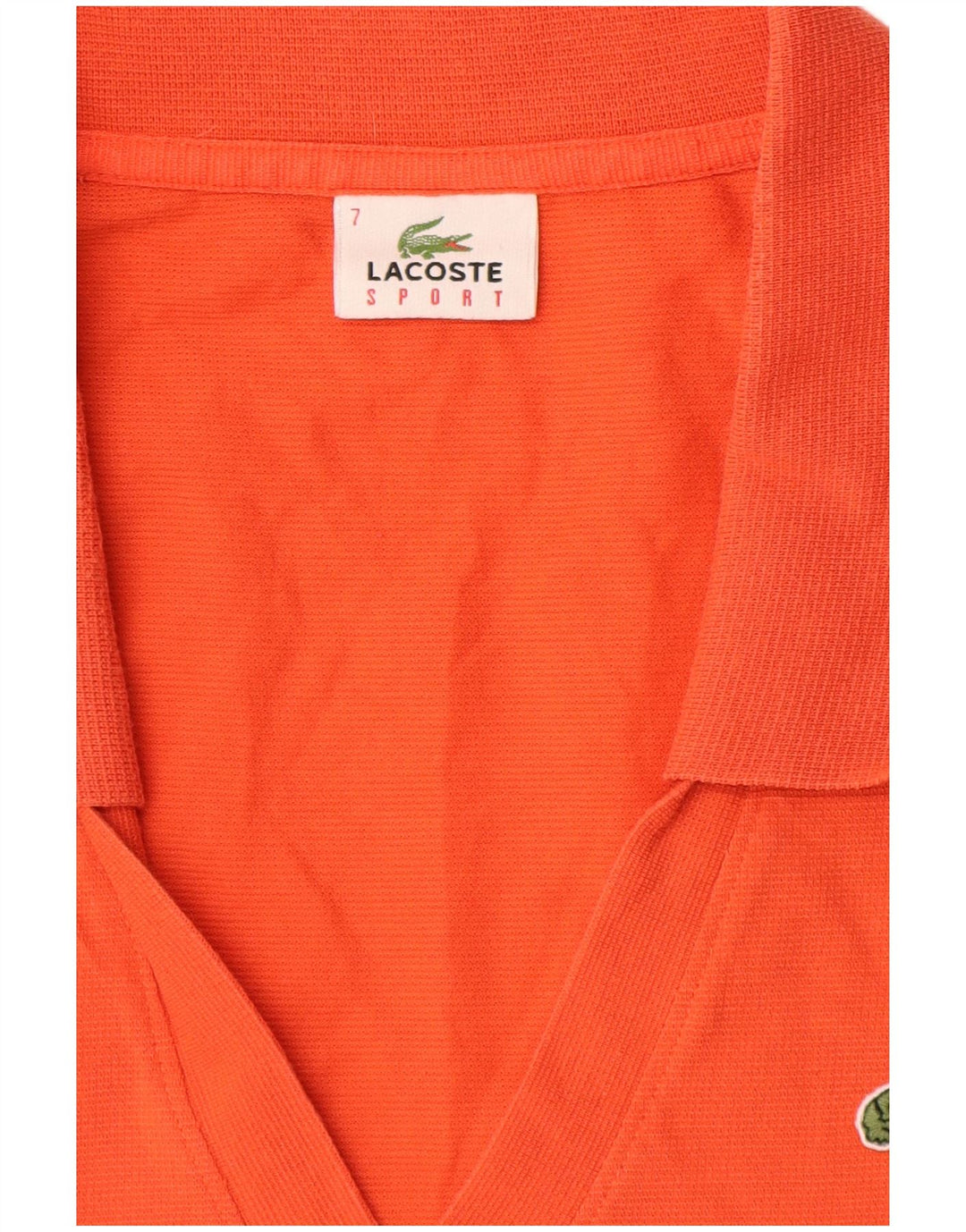 Lacoste Damen Ärmelloses Poloshirt UK 12 Mittelorange