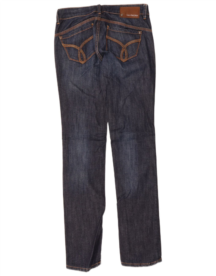 Calvin Klein Damen Slim Jeans W30 L33 Marineblau