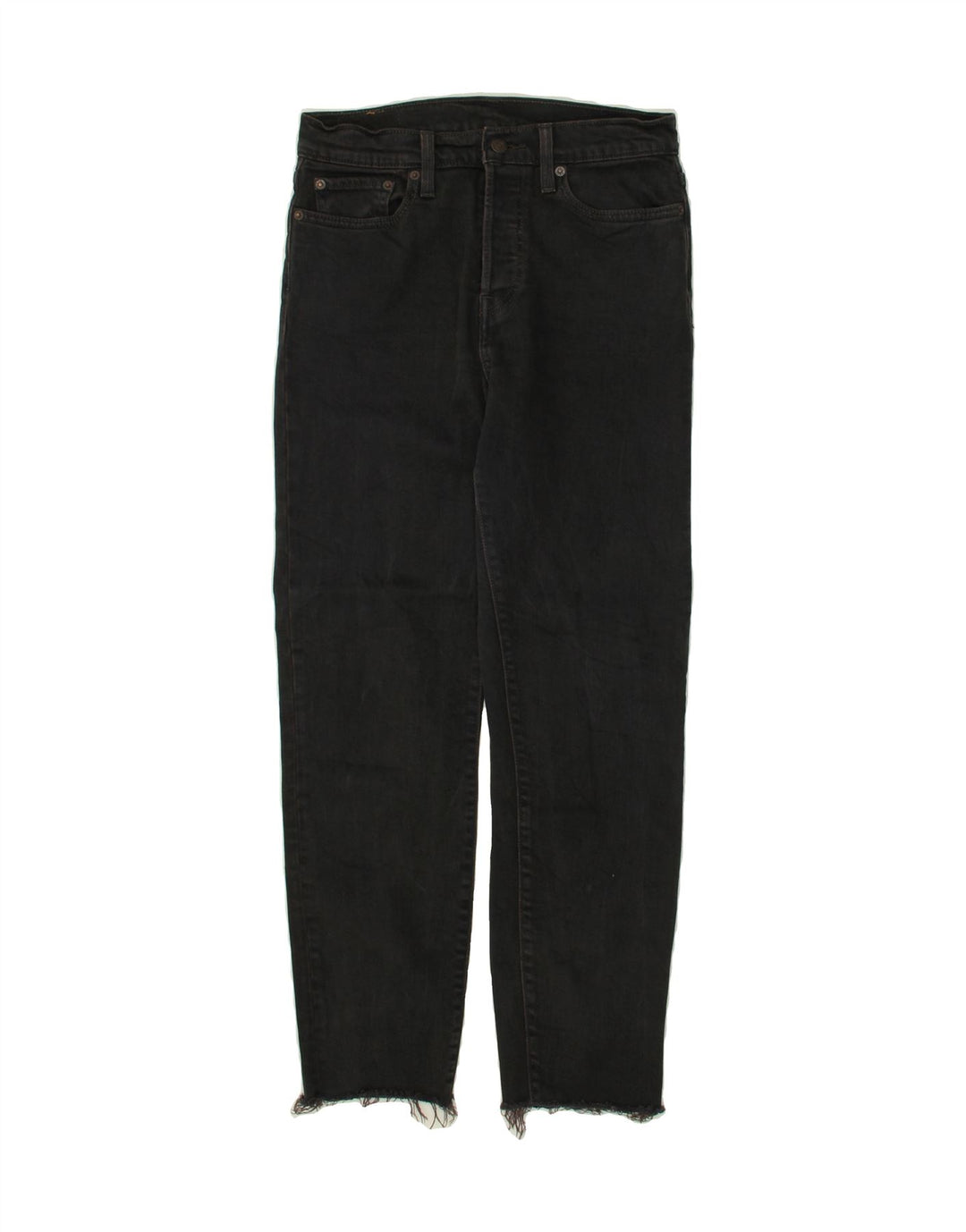 LEVI'S Womens Straight Jeans W29 L27 Black Vintage Levi's and Second-Hand Levi's from Messina Hembry 