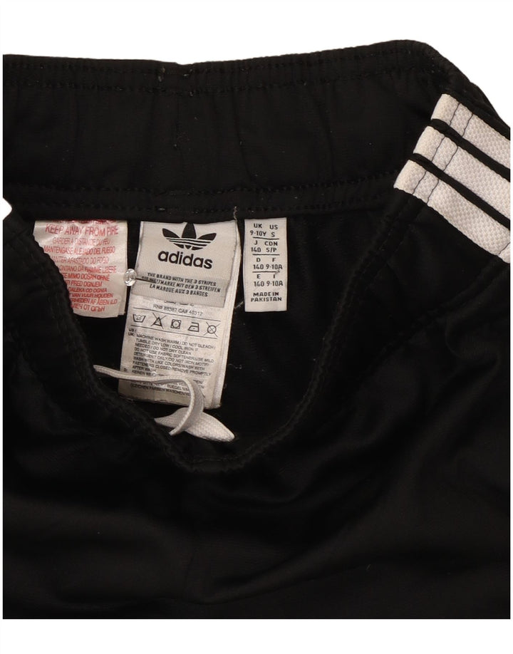 Adidas Jungen-Trainingshose, Jogginghose, 9–10 Jahre, schwarzes Polyester