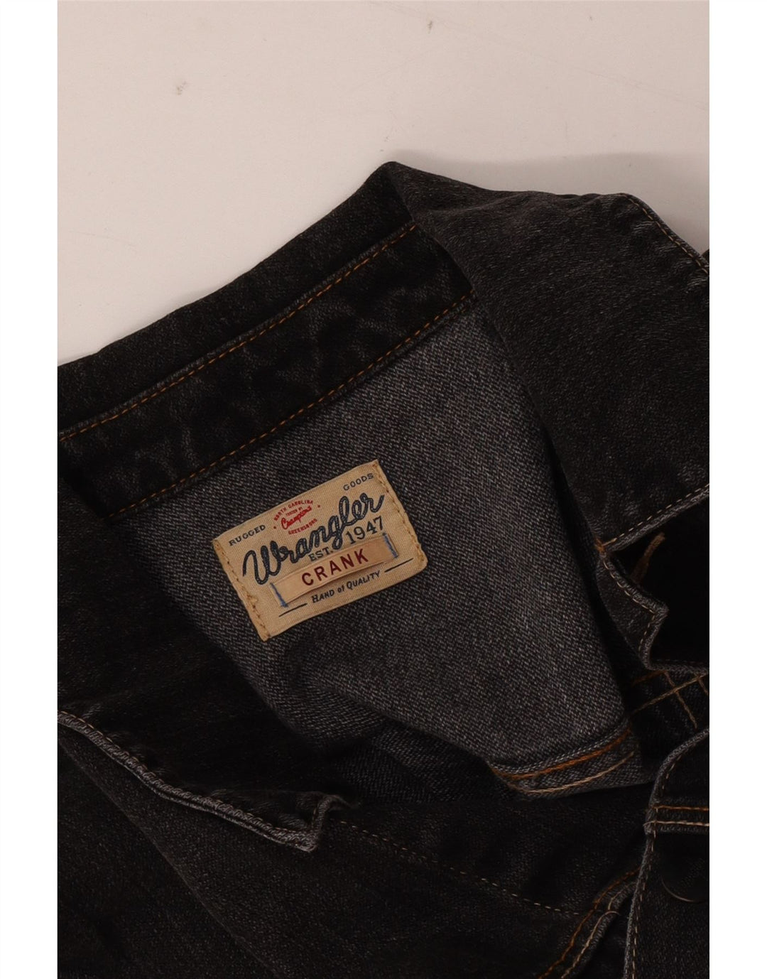 Wrangler Mens Crank Denim Jacket UK 36 Small Black