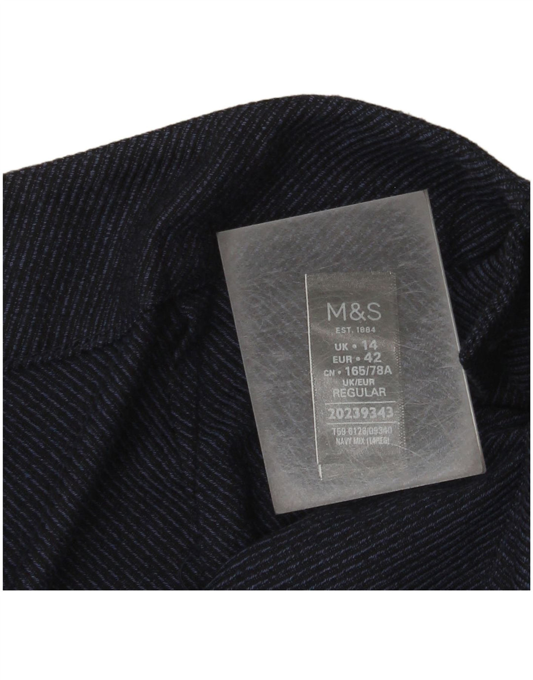 Marks & Spencer Damen Freizeithose UK 14 M W34 L28 Marineblau