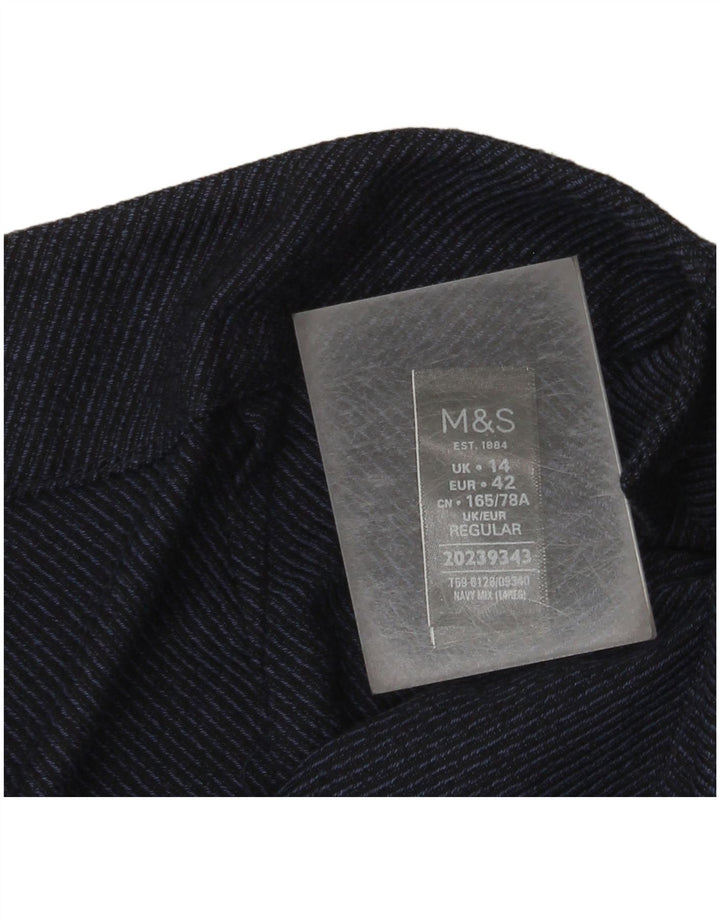 Marks & Spencer Damen Freizeithose UK 14 M W34 L28 Marineblau