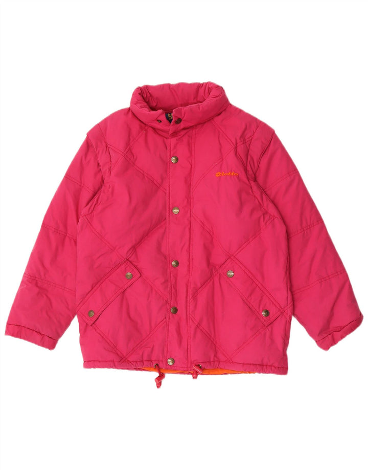 Lotto Wattierte Damenjacke mit Kapuze, UK 12, Mittelrosa