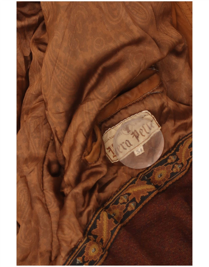 Vintage Herren Wildlederjacke IT 54 2XL Braunes Leder