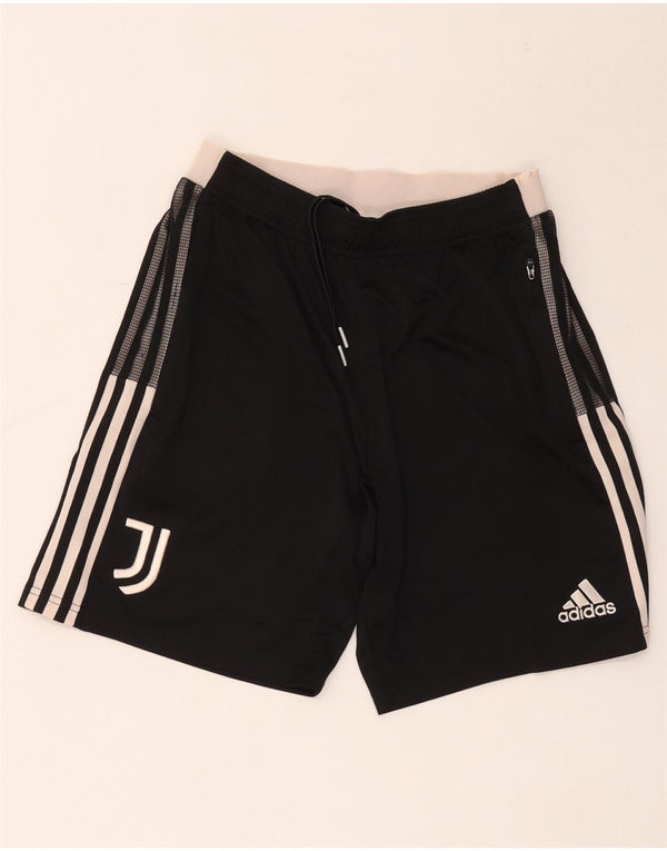 Adidas Damen Juventus Sport Shorts UK 12 Medium Schwarz Colourblock