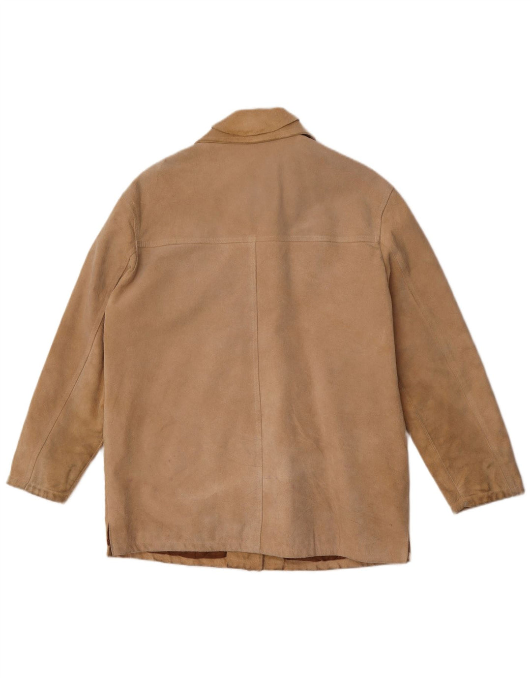 Vintage Damen Wildlederjacke IT 44 Medium Beige Leder
