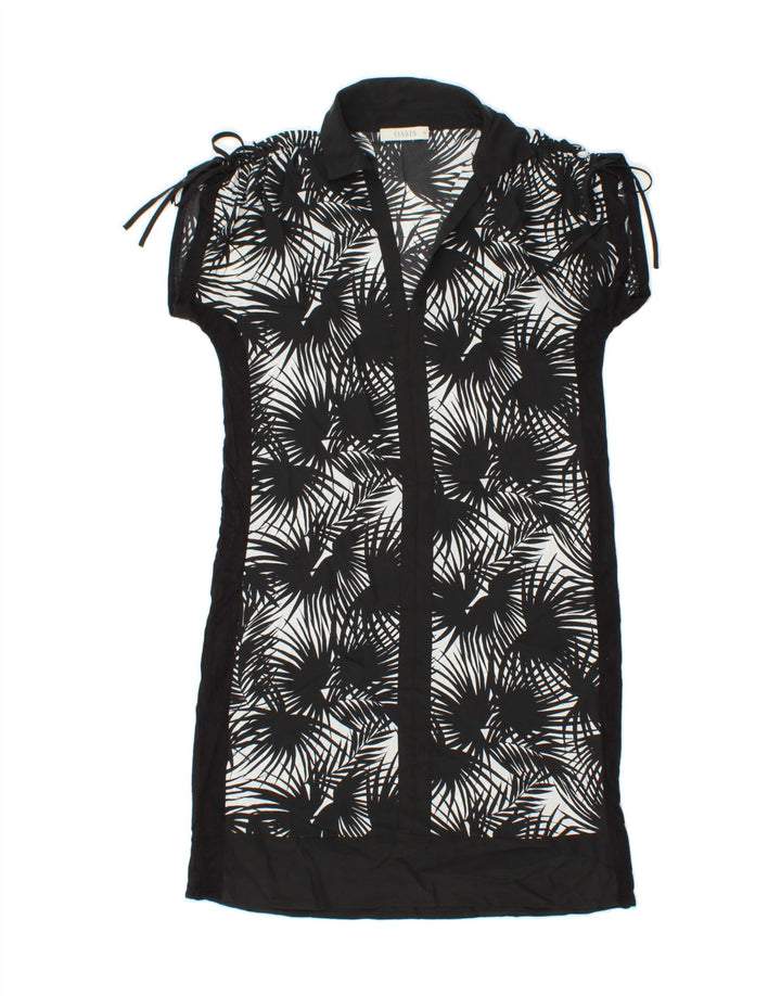 OASIS Womens Shift Dress UK 6 XS Black Floral Polyester Vintage Oasis and Second-Hand Oasis from Messina Hembry 